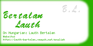 bertalan lauth business card